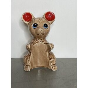 VINTAGE Mouse Pepper Shaker Figurine Big Eyes Anthropomorphic Marked JAPAN